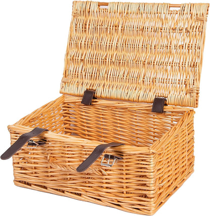 Natural Dyed Wicker Hampers With Lid-Natural