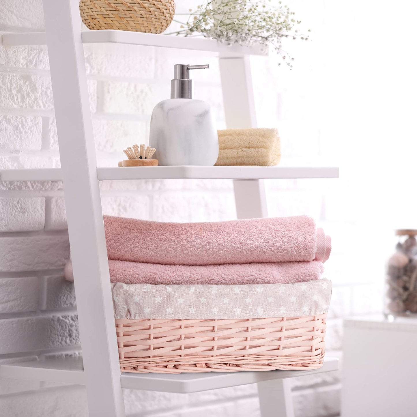 8L Durable Wicker Storage Basket Nursery Decorative Basket Bathroom Storage Basket Gift Hampers Wedding Decoration Shelve Basket