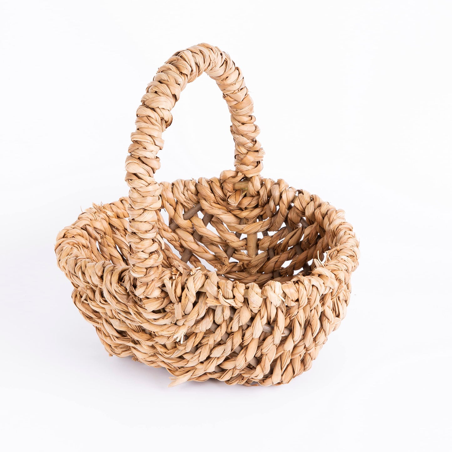 Grassrope Wedding Flower Girls Basket Easter Egg Hunting Basket Toy Shopping Basket Gift Basket