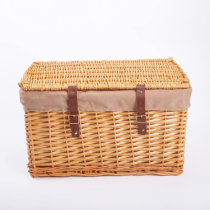 Light Steamed Hamper Basket with Lining