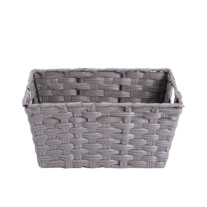 Faux Wicker Home Storage Bathroom Basket Toys Collection Cabinet Organizer Gift Hamper