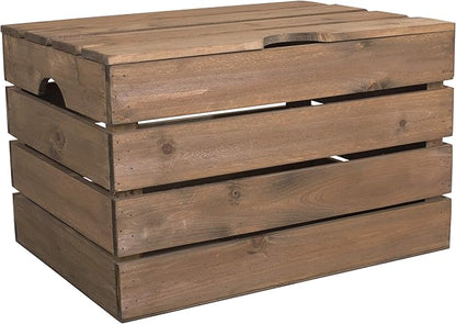 Dark Slatted Wooden Box