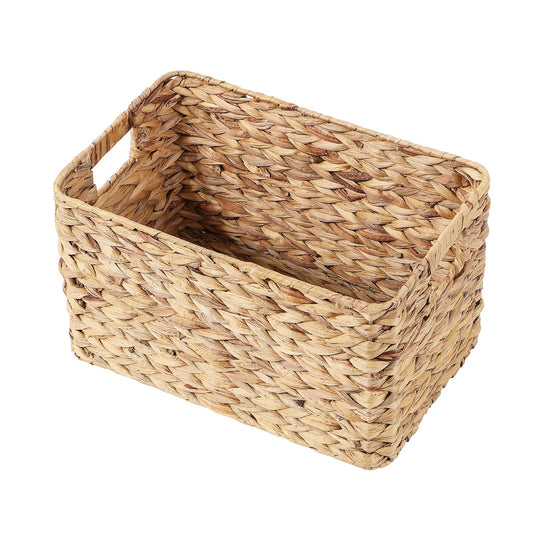 Water Hyacinth Storage Basket With Cut out Handles Shelve Basket Bathroom Storage Wardbrobe Storage Box Nursery Room Storage Basket Gift Hamper…