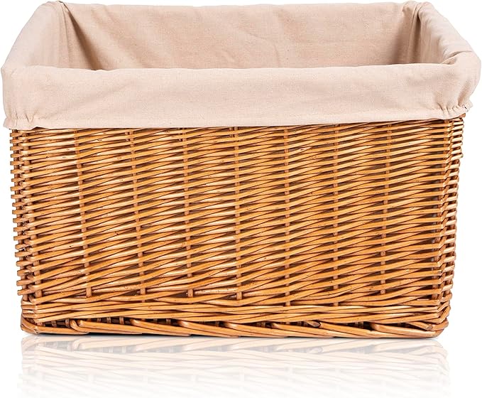 Light Steamed Wicker Storage Basket