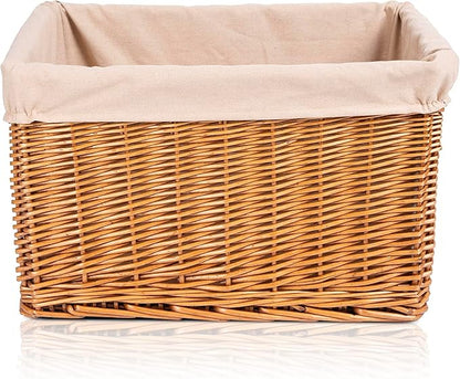 Light Steamed Wicker Storage Basket