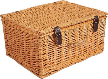 Natural Dyed Wicker Hampers With Lid-Natural