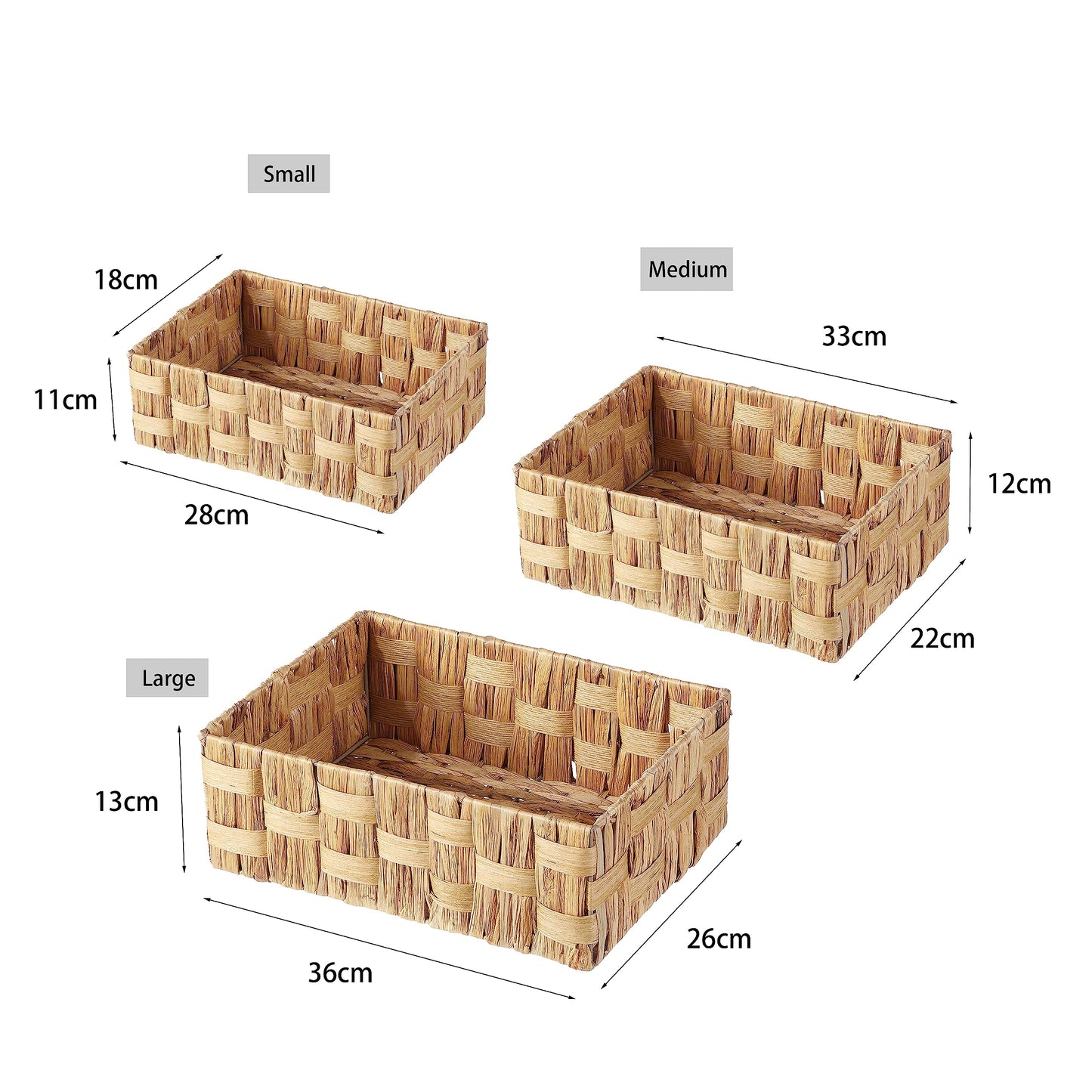 Water Hyacinth Storage Basket Shelve Basket Bathroom Storage Wardbrobe Storage Box Nursery Room Storage Basket Gift Hamper