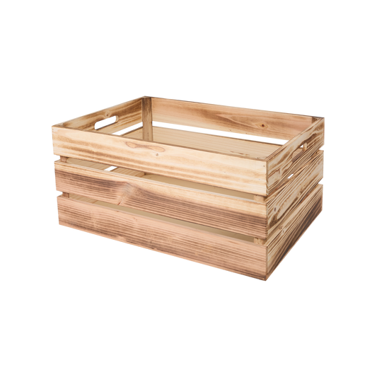 Unvarnished Slatted Wooden Crate