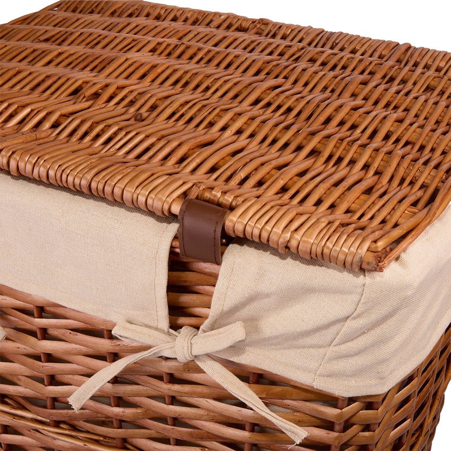 Full Wicker Trunk Baby Nursery Toys Blanket Storage Chest Laundry Basket Box