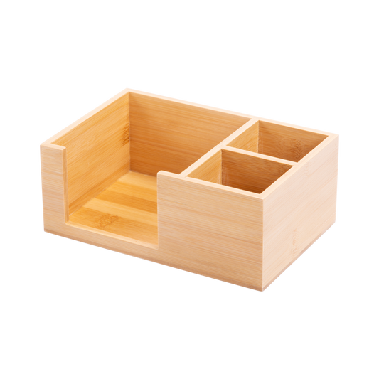 Bamboo Desktop Organiser - 3 Compartments