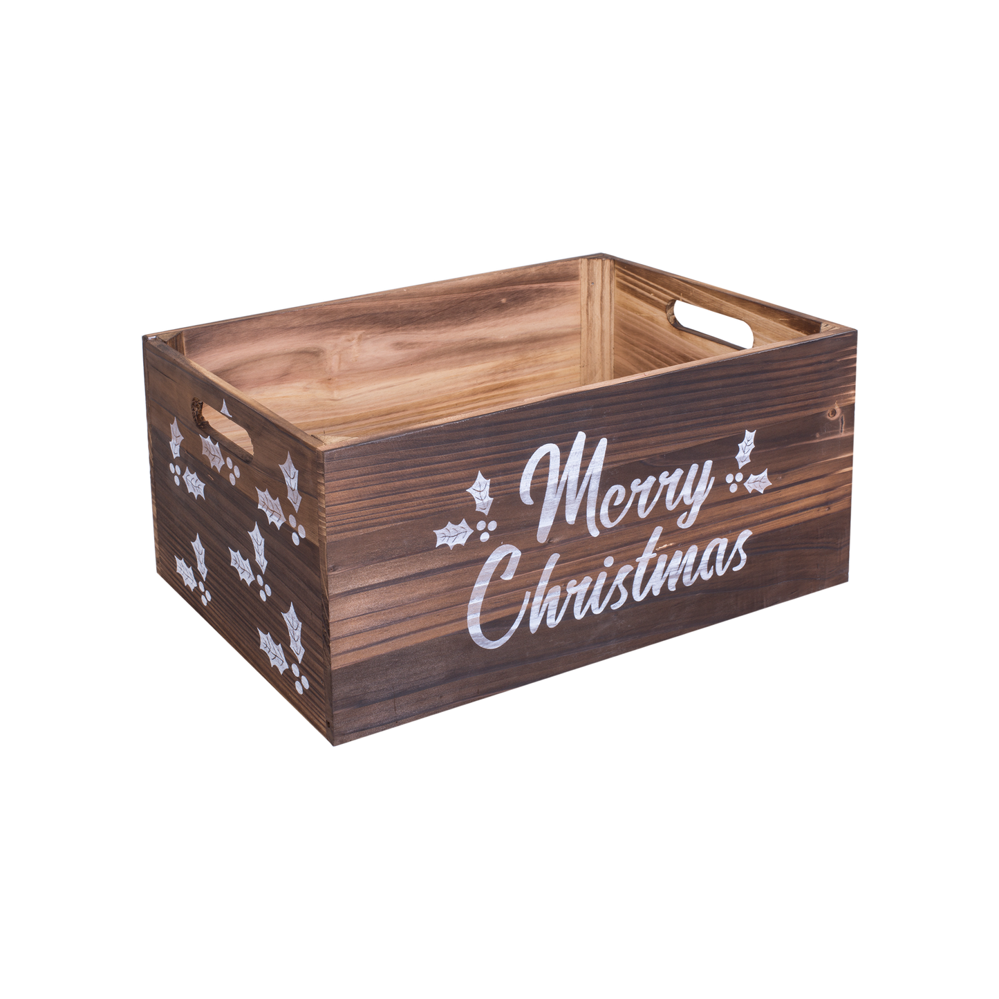 Brown Christmas Wooden Crate