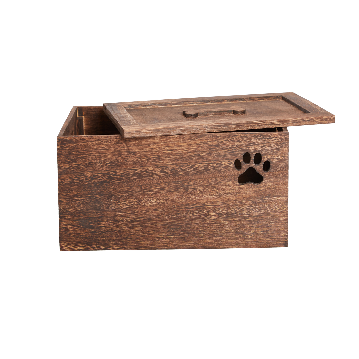 Brown Dog Toy Wooden Storage Box