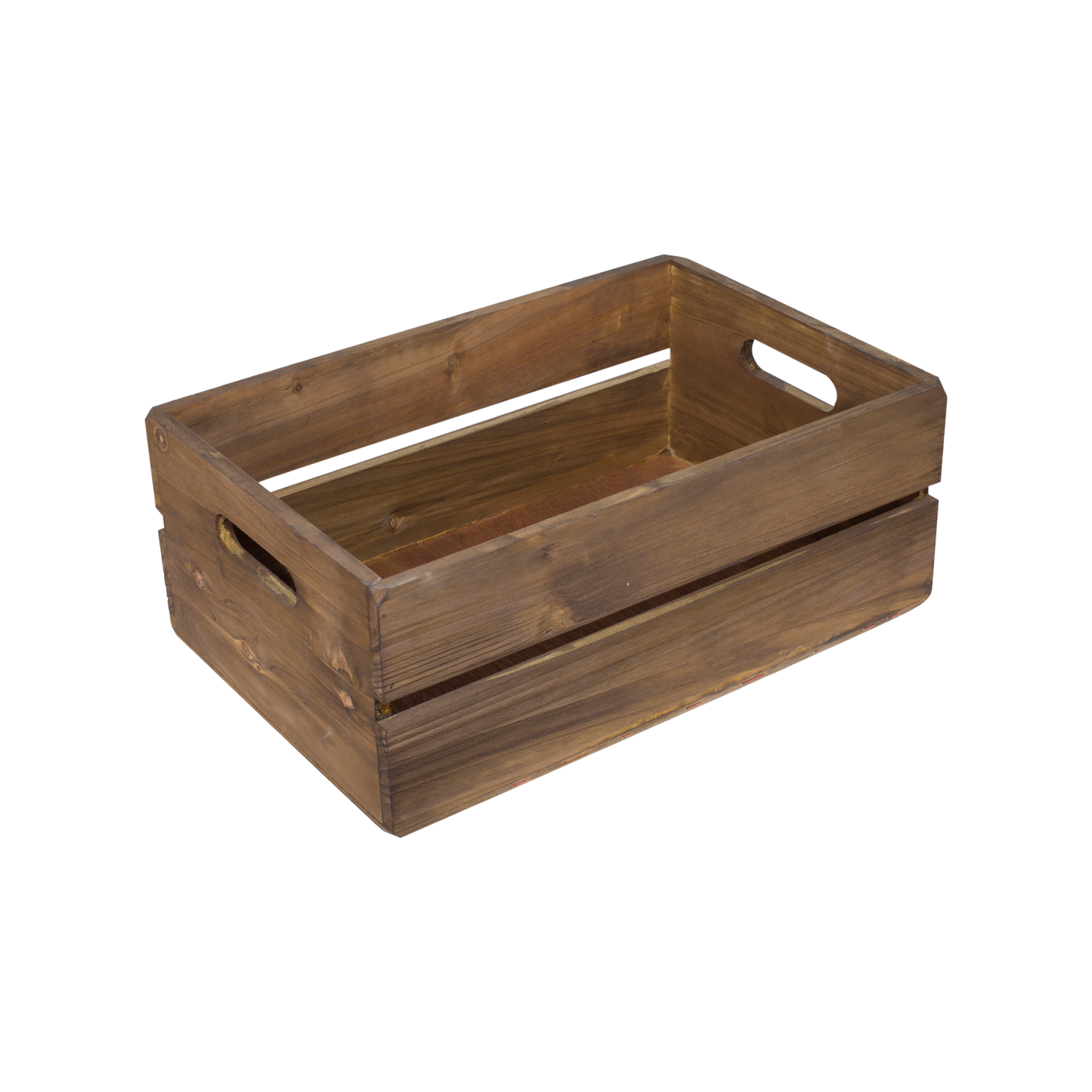 Dark Oak Effect Wooden Crate