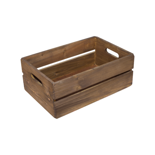 Dark Oak Effect Wooden Crate