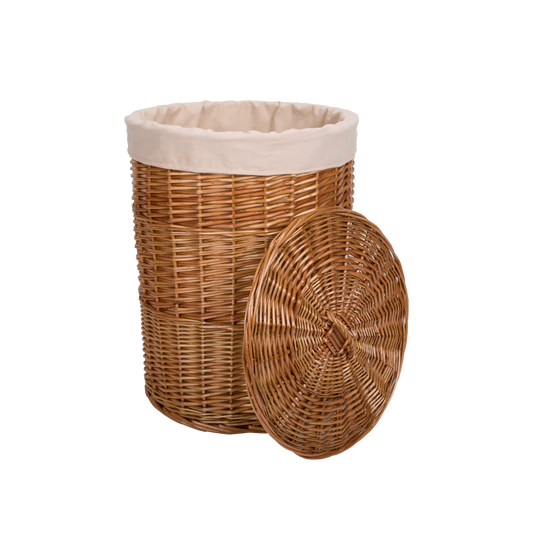 Double Steamed Round Laundry Basket with Lining