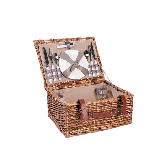 Double Steamed Wicker Picnic Hamper