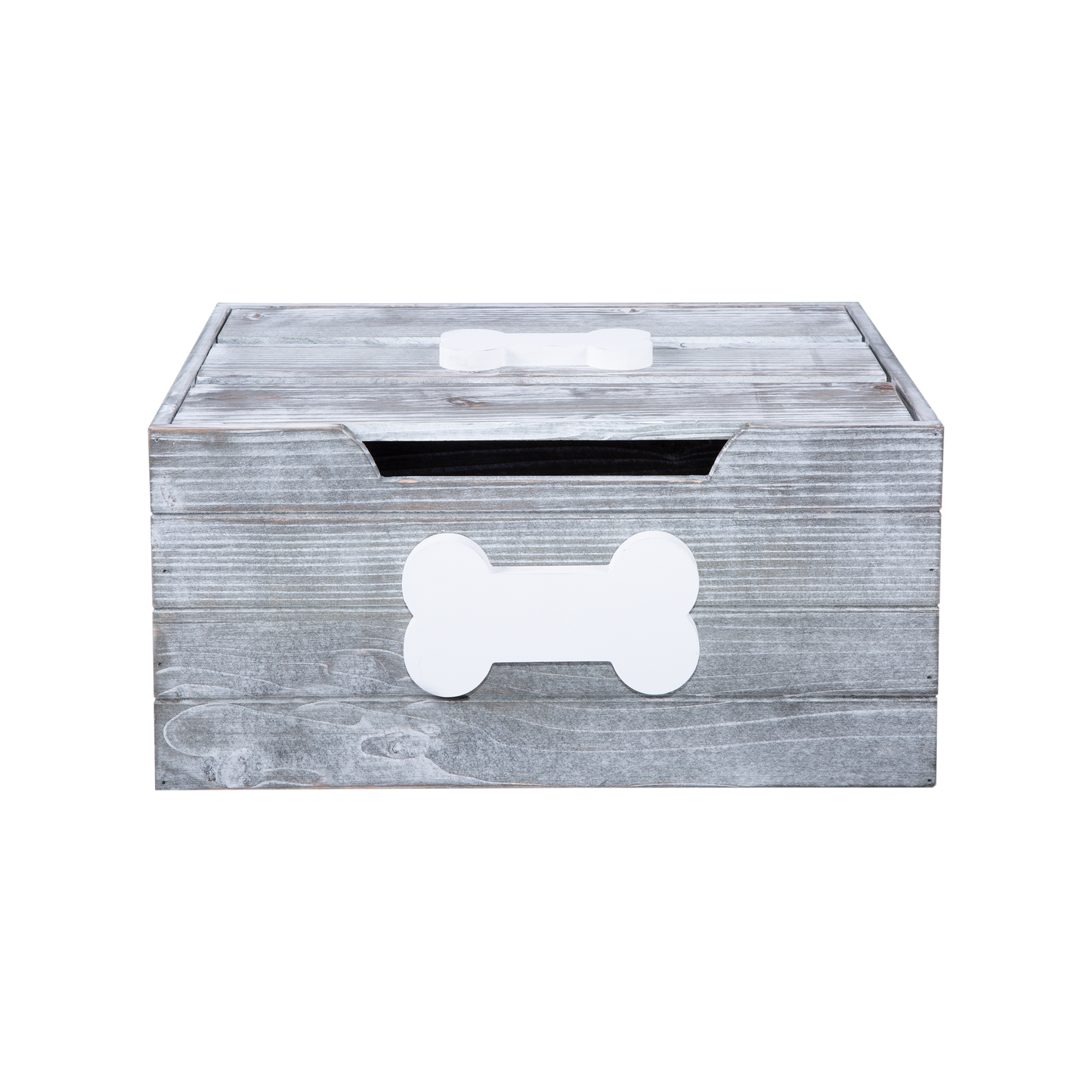 Grey Wash Dog Toy Storage Box