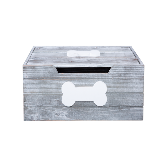 Grey Wash Dog Toy Storage Box