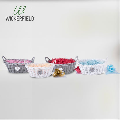 Wickerfield Wicker Basket Newborn Baby Gift Hamper Retail Display Basket