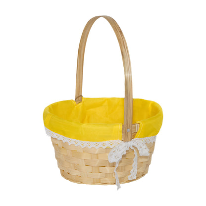 Wicker Basket Kid Child Party Flower Craft Easter Egg Hunt  New Born Gift Basket