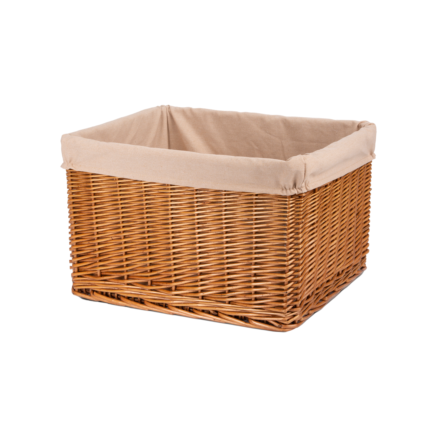 Light Steamed Wicker Storage Basket