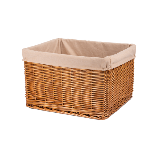 Light Steamed Wicker Storage Basket