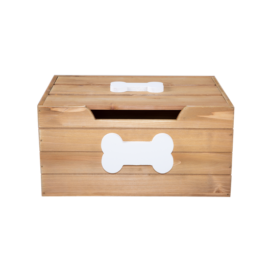 Oak Effect Dog Toy Storage Box