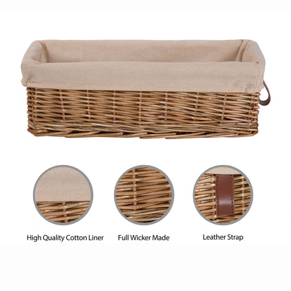 Narrow Space-save Wicker Storage Basket Bathroom Toilet Roll Basket Gift Hamper Bathroom Hallway Kitchen Storage Basket Gift Basket