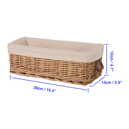 Narrow Space-save Wicker Storage Basket Bathroom Toilet Roll Basket Gift Hamper Bathroom Hallway Kitchen Storage Basket Gift Basket