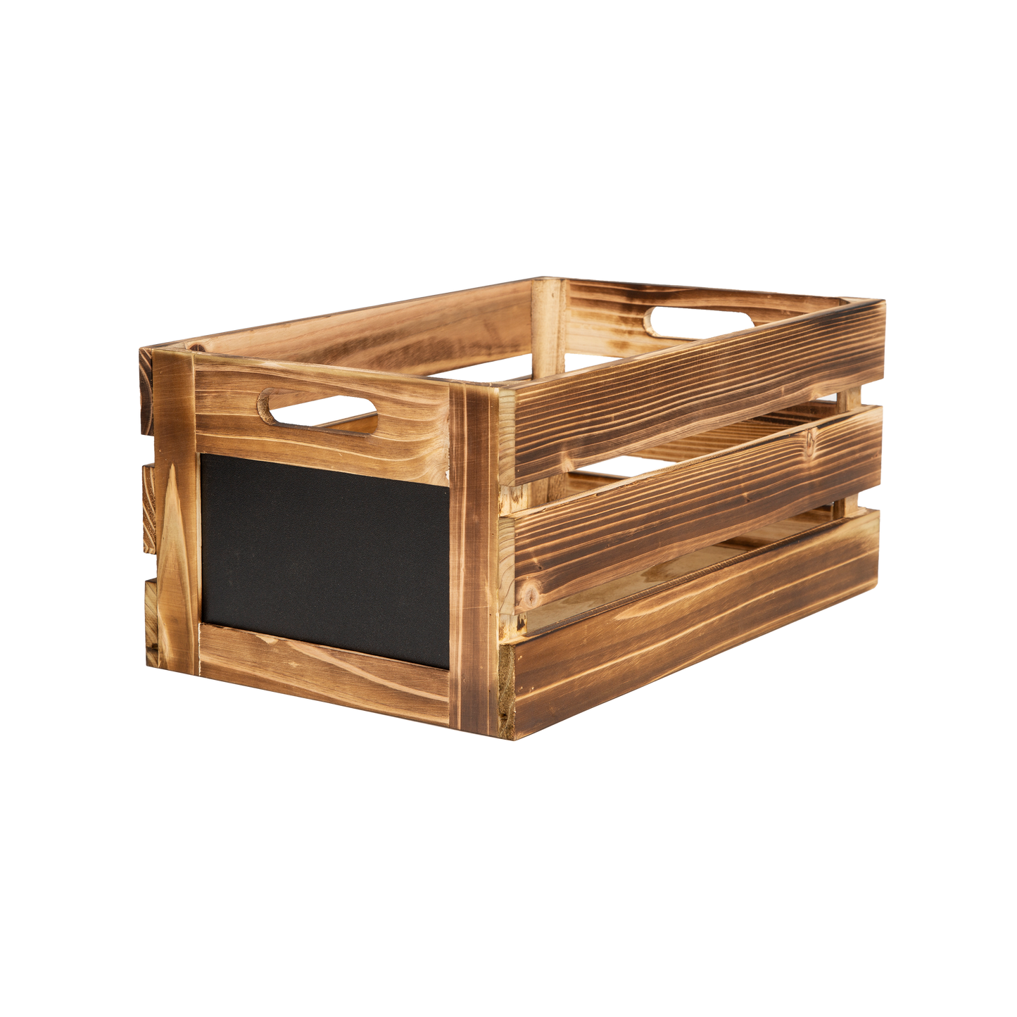 Slatted Wooden Crate with Chalkboard