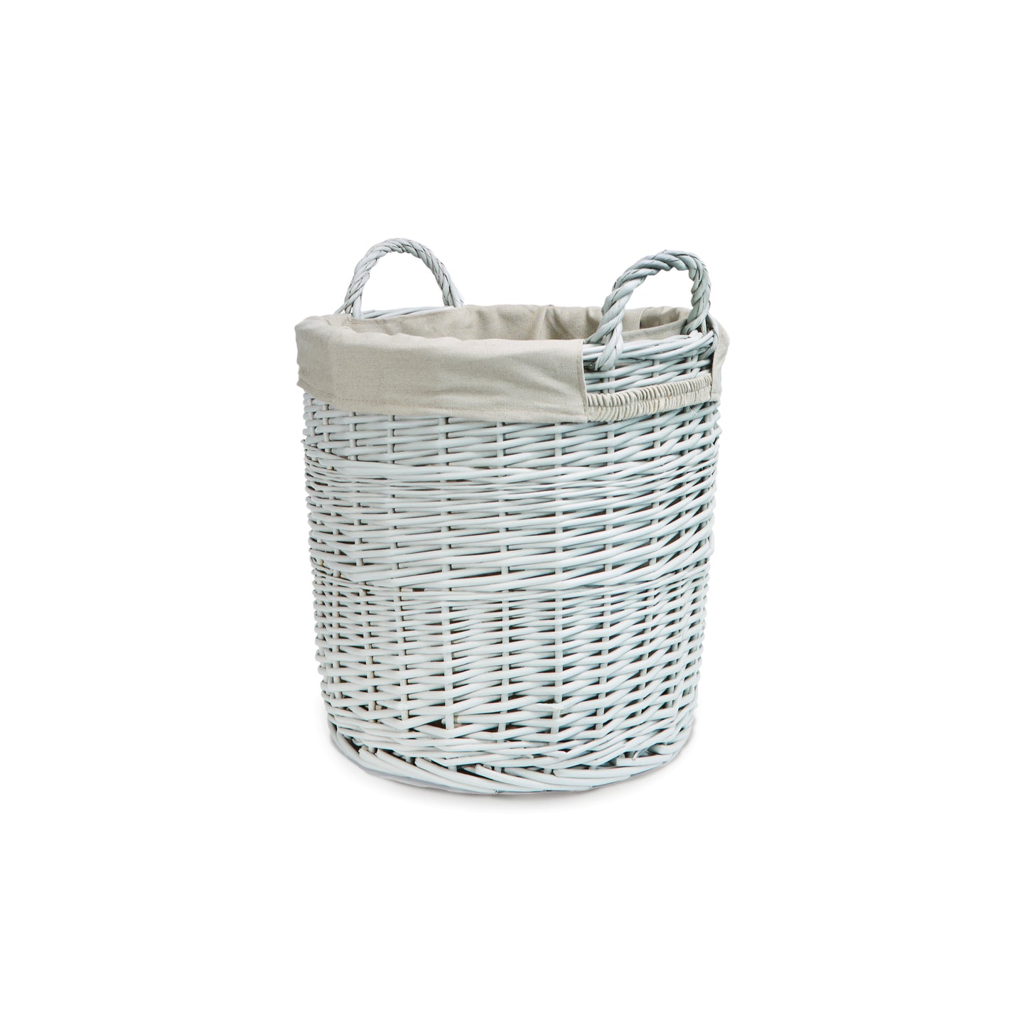 Home Storage Grey Painted Wicker Basket for Laundry Toys Baby Nursery Collection Reusable Detachable Washable