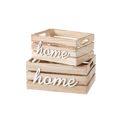 Unvarnished Home Storage Wooden Crate