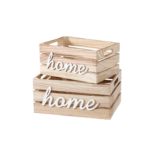 Unvarnished Home Storage Wooden Crate