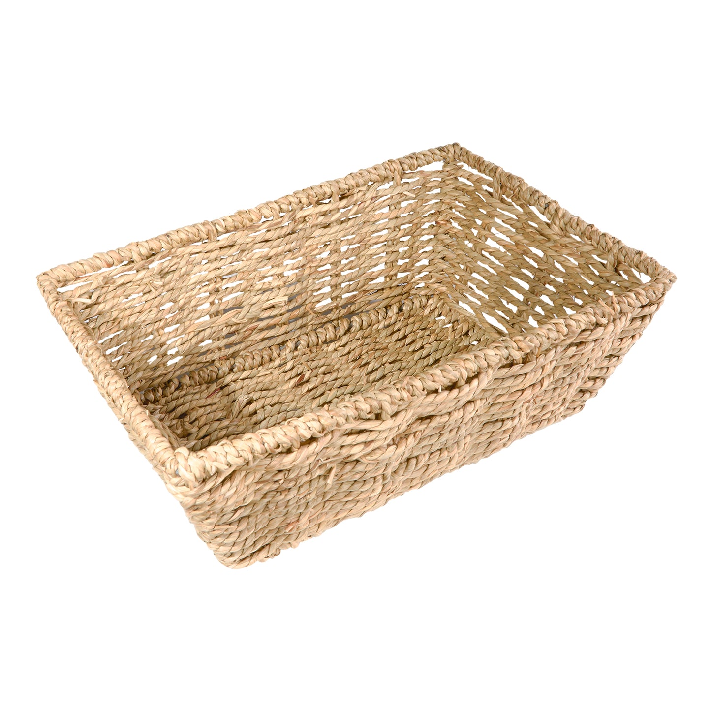 3Pcs Seagrass Hamper for Birthday and Festival Presents and Storage Basket for Home and Office Collection