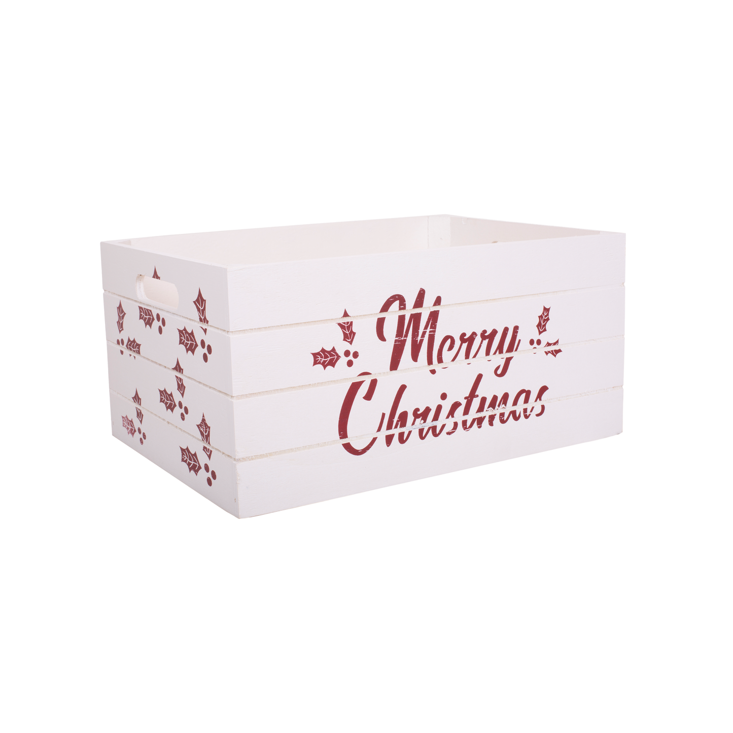 White Christmas Wooden Crate