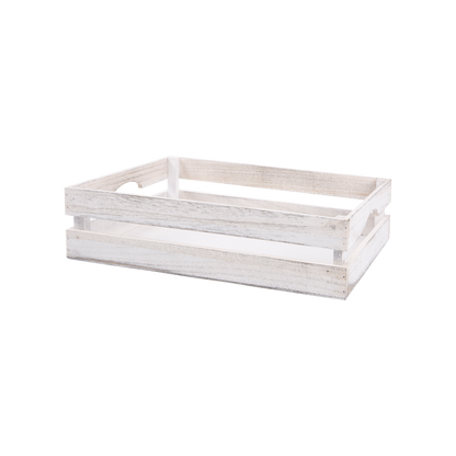 White Wash Wooden Packing Tray