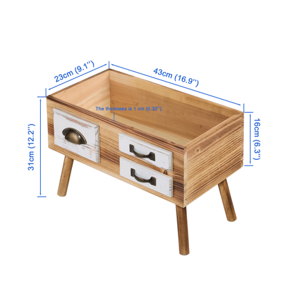 Wooden Crate with Stands