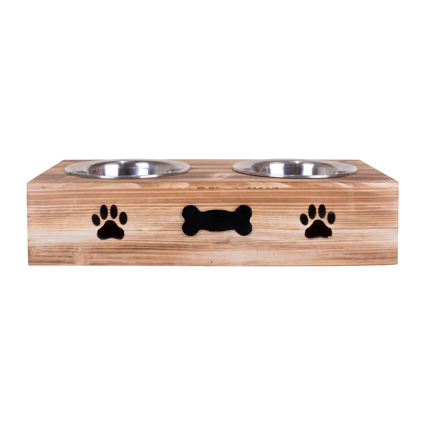 Wooden Dog Feeding Station