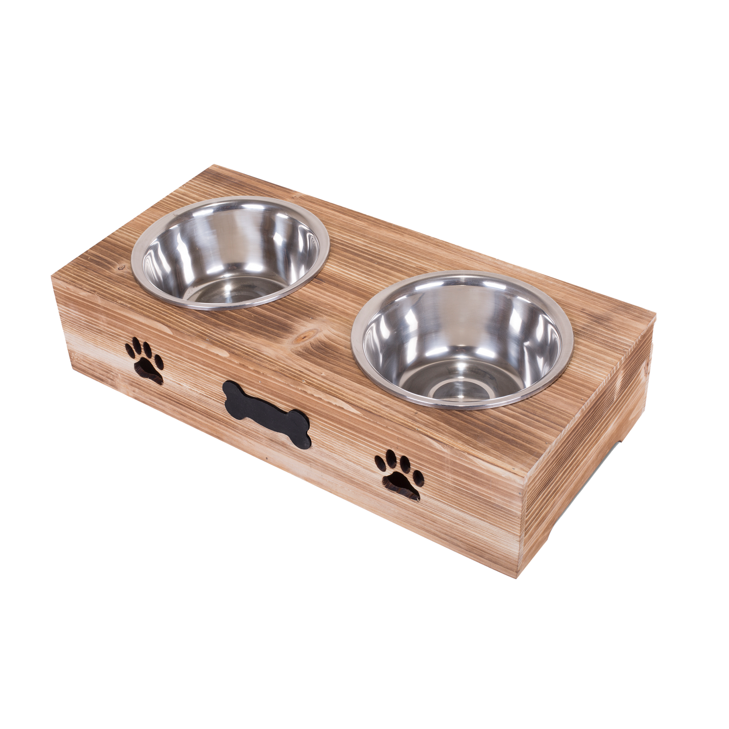 Wooden Dog Feeding Station