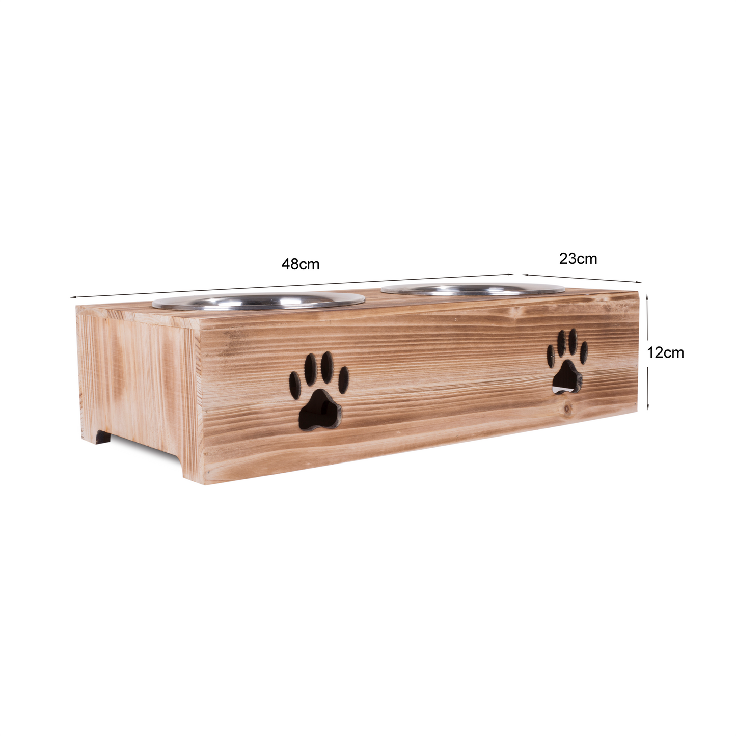 Wooden Dog Feeding Station