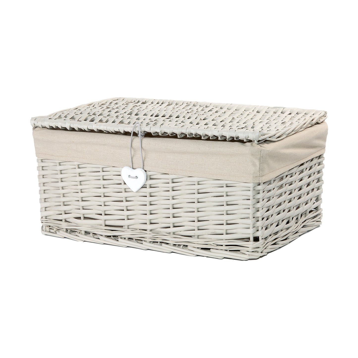 Painted Lid Wicker Storage Collection Christmas Gift Hamper Wicker Basket