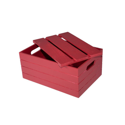 Wooden Crate with Detachable Lid Storage Box Gift Hamper Retail Shelve Box