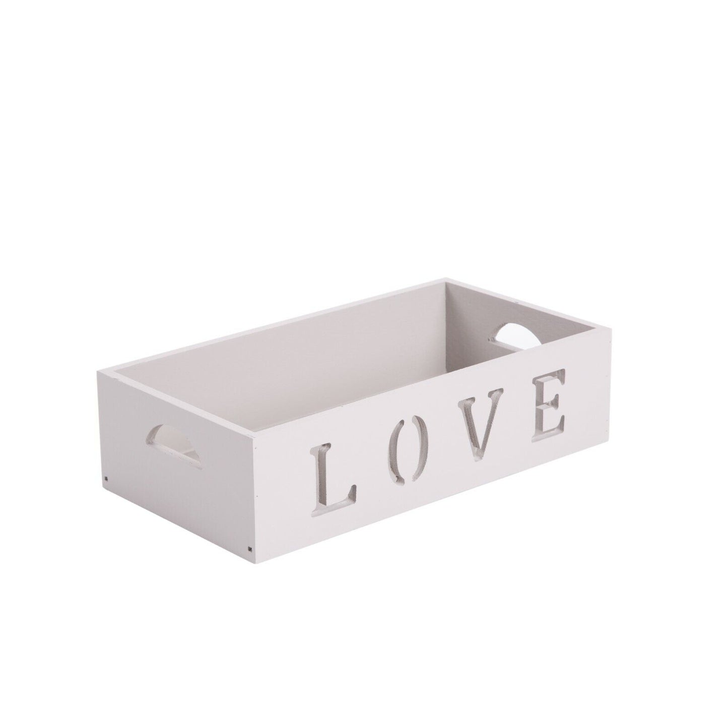 Pack of 3 LOVE Featured Wooden Crate Wooden Tray Storage Box Cabinet Organizer