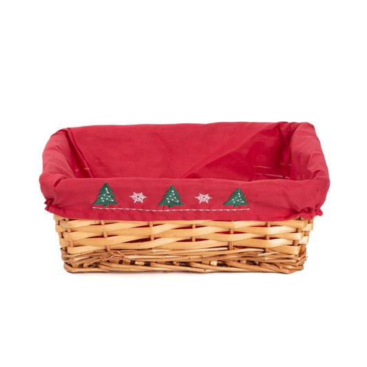 3 X Honey Wicker Hampers With Liner Retail Display Tray Christmas Gift Basket