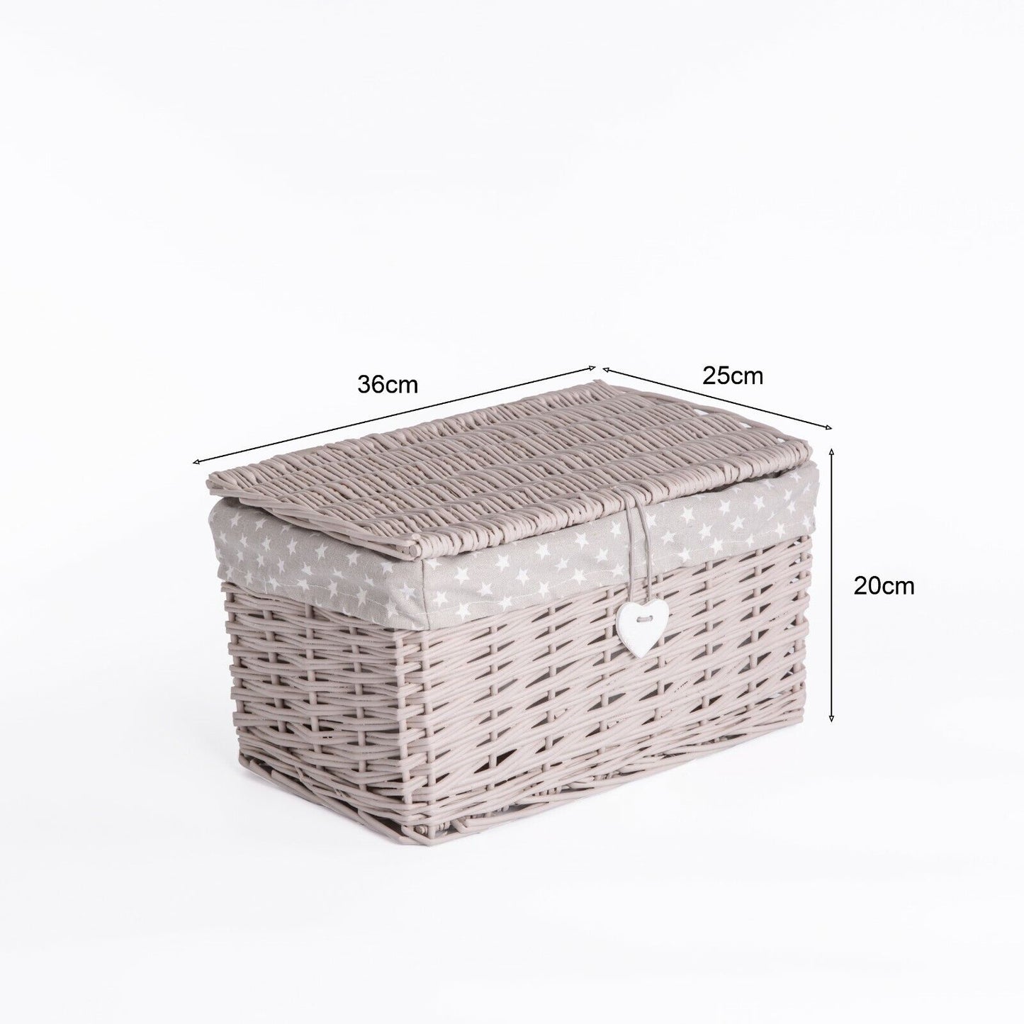 Grey Paint Collection Home Bathroom Storage Wicker Basket Trunk Gift Hampers