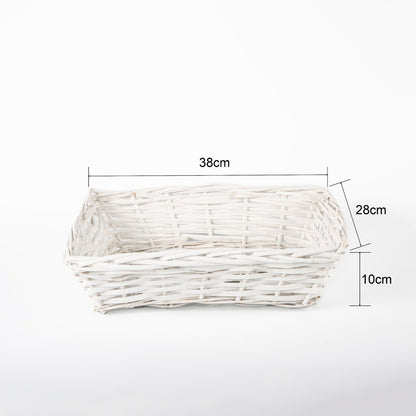 New Born Baby Christening Gift Hamper Wicker Basket Shredded Paper Cello Wrap Pu