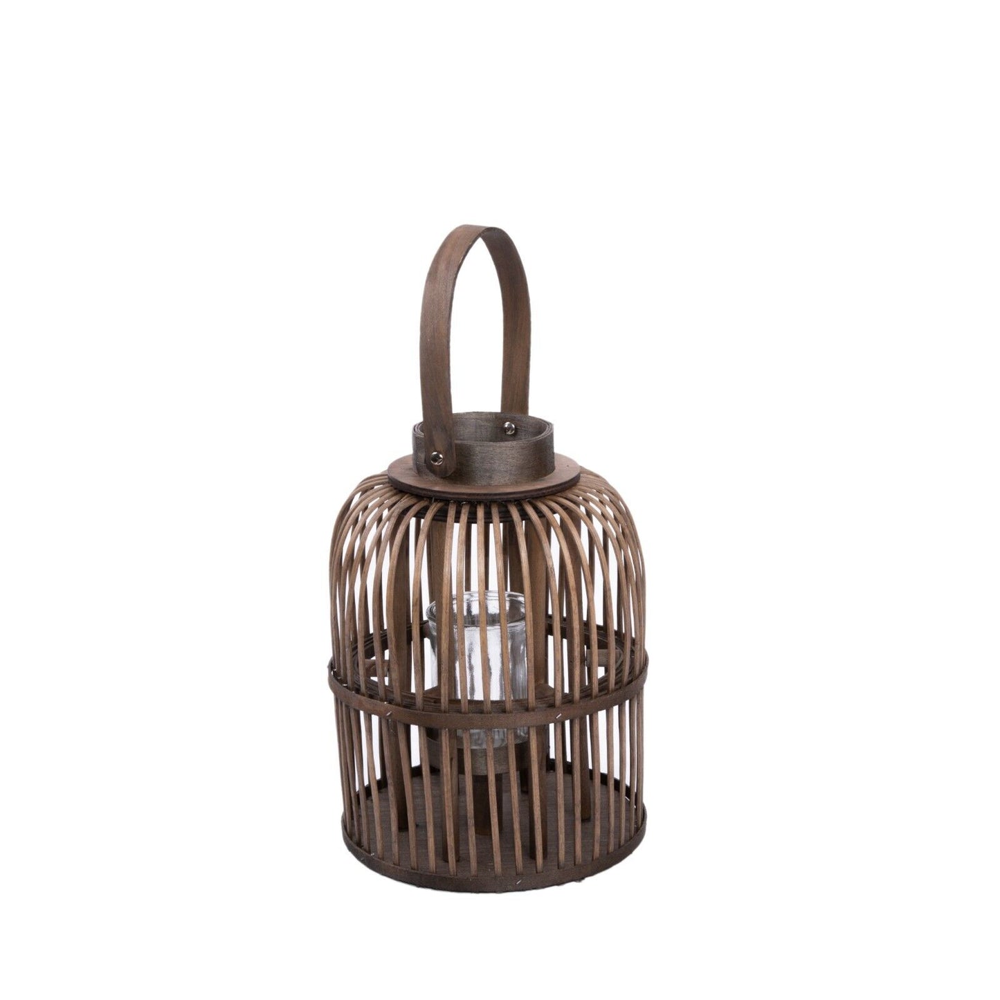 Wicker Lantern With Candle Holder Garden Lightning Table Light Rattan Lamp