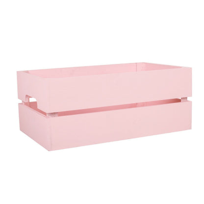 Pink/Blue Wooden Crates Retail Display Storage Box Toy Collection Gift Hamper