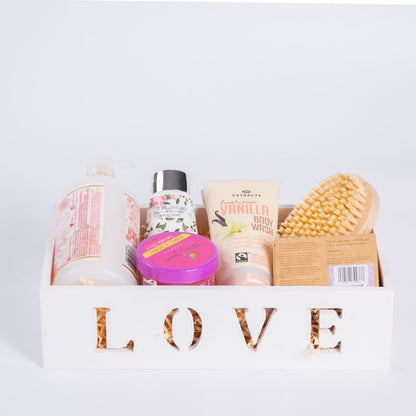 Pack of 3 LOVE Featured Wooden Crate Wooden Tray Storage Box Cabinet Organizer