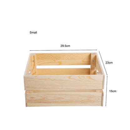 BH Flat Package Unpainted Wooden Storage Box Organiser For Toys Tools Kitchen